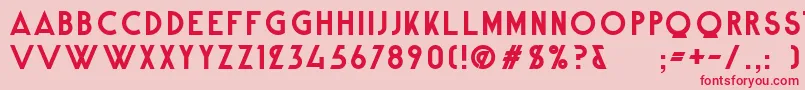 フォントAlpineTypefaceCleanBold – ピンクの背景に赤い文字