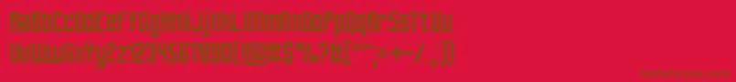 Spinach Font – Brown Fonts on Red Background