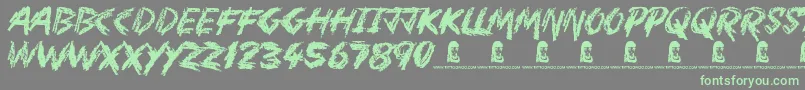 MotherInLaw-Schriftart – Grüne Schriften auf grauem Hintergrund