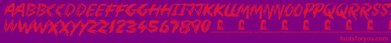 MotherInLaw Font – Red Fonts on Purple Background