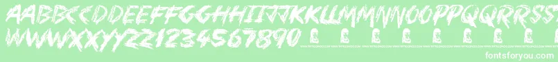 MotherInLaw Font – White Fonts on Green Background