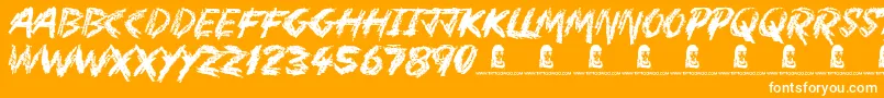 MotherInLaw Font – White Fonts on Orange Background