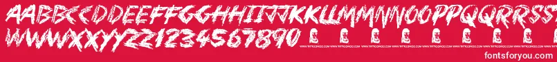 MotherInLaw Font – White Fonts on Red Background