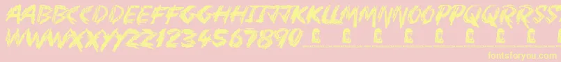 MotherInLaw Font – Yellow Fonts on Pink Background