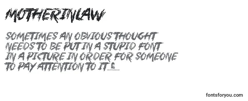 Review of the MotherInLaw Font