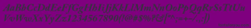 AcaslonproBolditalic Font – Black Fonts on Purple Background