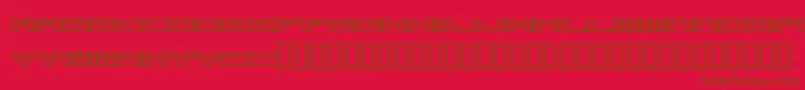 Pusher Font – Brown Fonts on Red Background