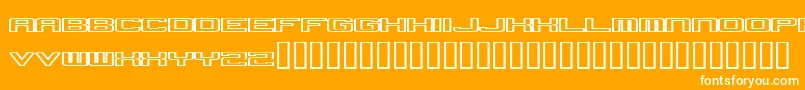 Pusher Font – White Fonts on Orange Background