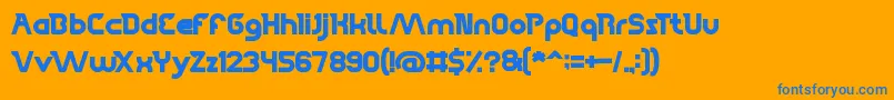 HighFlagship Font – Blue Fonts on Orange Background