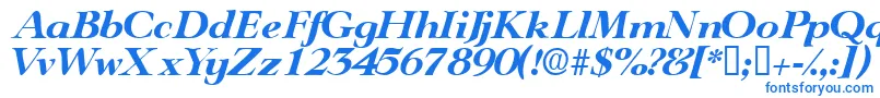 Шрифт TeronodisplaysskItalic – синие шрифты