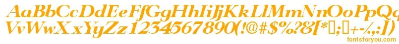 TeronodisplaysskItalic-Schriftart – Orangefarbene Schriften