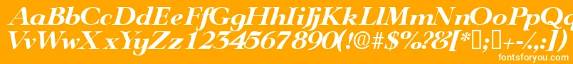 TeronodisplaysskItalic Font – White Fonts on Orange Background