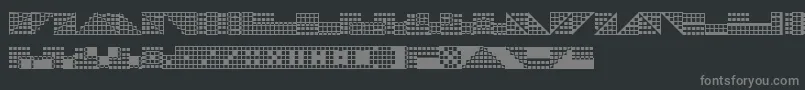 フォントPichsim – 黒い背景に灰色の文字