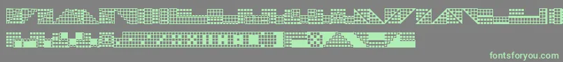 フォントPichsim – 灰色の背景に緑のフォント