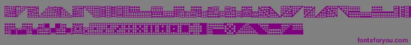 フォントPichsim – 紫色のフォント、灰色の背景