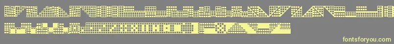 フォントPichsim – 黄色のフォント、灰色の背景