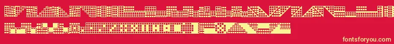 Pichsim Font – Yellow Fonts on Red Background