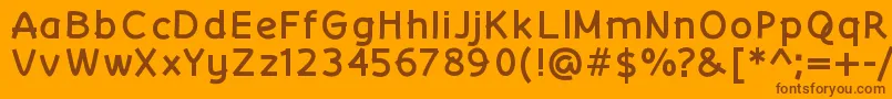 CurantyleBold-Schriftart – Braune Schriften auf orangefarbenem Hintergrund