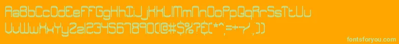 EnthuseBrk Font – Green Fonts on Orange Background