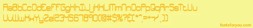 EnthuseBrk Font – Orange Fonts on Yellow Background