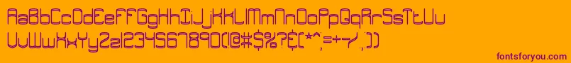 EnthuseBrk Font – Purple Fonts on Orange Background