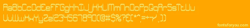 EnthuseBrk Font – Yellow Fonts on Orange Background