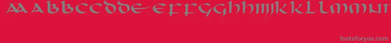 Unciaal Font – Gray Fonts on Red Background