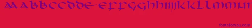 Unciaal Font – Purple Fonts on Red Background