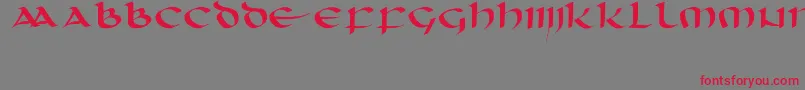 Czcionka Unciaal – czerwone czcionki na szarym tle