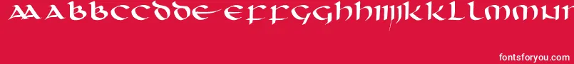 Unciaal Font – White Fonts on Red Background