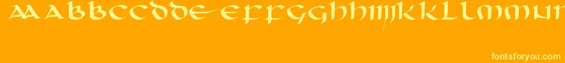 More about Unciaal Font Unciaal Font – Yellow Fonts on Orange Background
