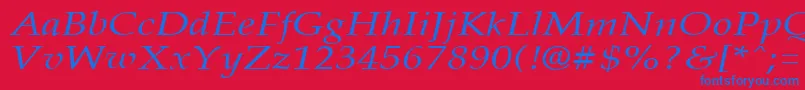 PalisadebroadItalic Font – Blue Fonts on Red Background