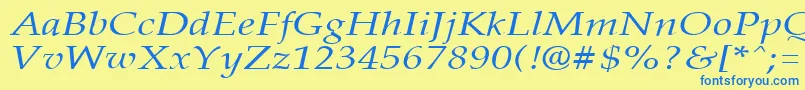 fuente PalisadebroadItalic – Fuentes Azules Sobre Fondo Amarillo