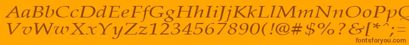 PalisadebroadItalic Font – Brown Fonts on Orange Background