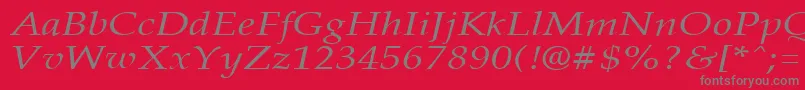 PalisadebroadItalic Font – Gray Fonts on Red Background