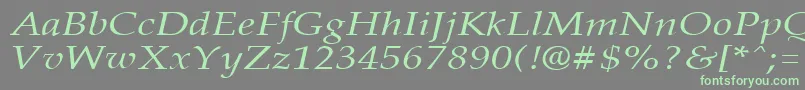 Шрифт PalisadebroadItalic – зелёные шрифты на сером фоне