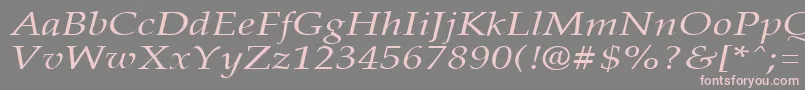 PalisadebroadItalic Font – Pink Fonts on Gray Background