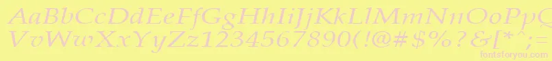 fuente PalisadebroadItalic – Fuentes Rosadas Sobre Fondo Amarillo