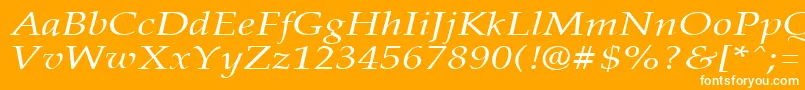 PalisadebroadItalic Font – White Fonts on Orange Background