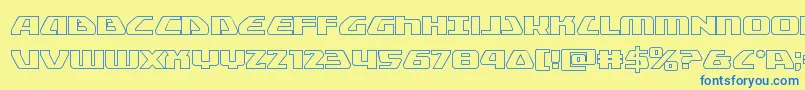 Globaldynamicsout Font – Blue Fonts on Yellow Background
