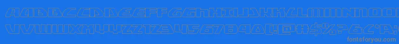 Globaldynamicsout Font – Gray Fonts on Blue Background
