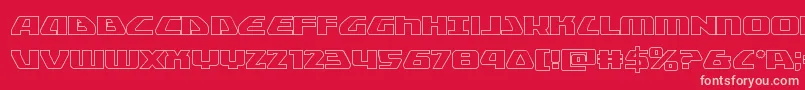 Globaldynamicsout Font – Pink Fonts on Red Background