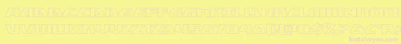 Globaldynamicsout Font – Pink Fonts on Yellow Background