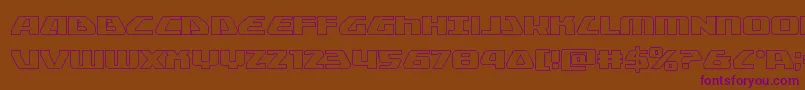 Шрифт Globaldynamicsout – фиолетовые шрифты на коричневом фоне
