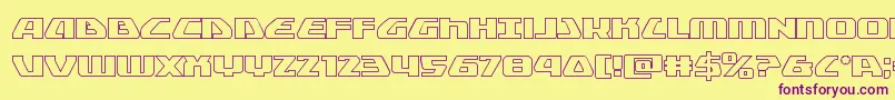 Globaldynamicsout Font – Purple Fonts on Yellow Background