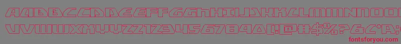 Globaldynamicsout Font – Red Fonts on Gray Background