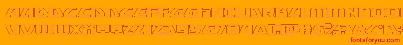 Globaldynamicsout Font – Red Fonts on Orange Background
