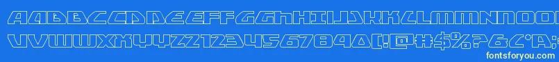 Globaldynamicsout Font – Yellow Fonts on Blue Background
