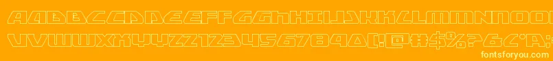 Globaldynamicsout Font – Yellow Fonts on Orange Background