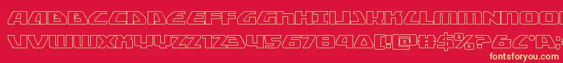 Globaldynamicsout Font – Yellow Fonts on Red Background